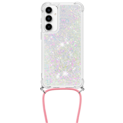 Samsung Galaxy A36 "Yibo" Shine Strap Hard Silicone (TPU) Case - transparent | Priedai.lt
