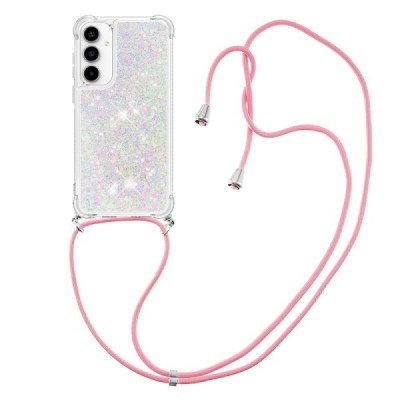 Samsung Galaxy A36 "Yibo" Shine Strap Hard Silicone (TPU) Case - transparent | Priedai.lt