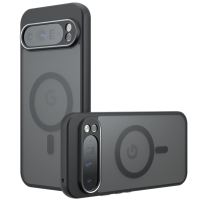 Google Pixel 9 (Pixel 9 Pro) "Mofan" MagSafe Hard Silicone TPU Matte Case Cover - Black | Priedai.lt