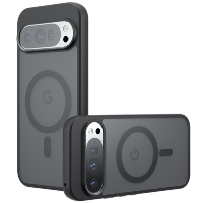 Google Pixel 9 Pro XL "Mofan" MagSafe Hard Silicone TPU Matte Case Cover - Black | Priedai.lt