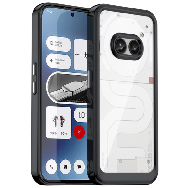"Mofan" Clear Hard Silicone (TPU) Case - Black (Nothing Phone 2a / 2a Plus)