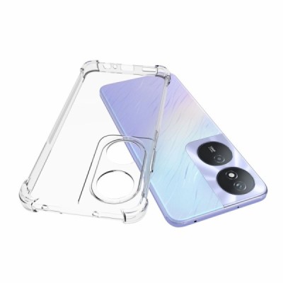 Huawei Honor X7b (Honor 90 Smart) reinforced protection hard silicone TPU transparent case - back | Priedai.lt