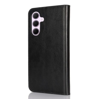 Samsung Galaxy A56 / A36 black leather flip case | Priedai.lt
