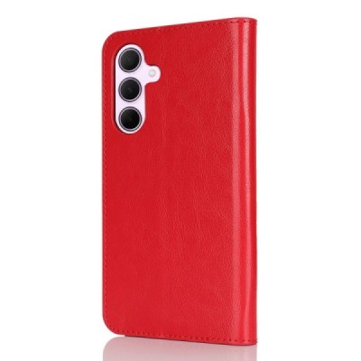 Samsung Galaxy A56 / A36 Red leather flip case | Priedai.lt