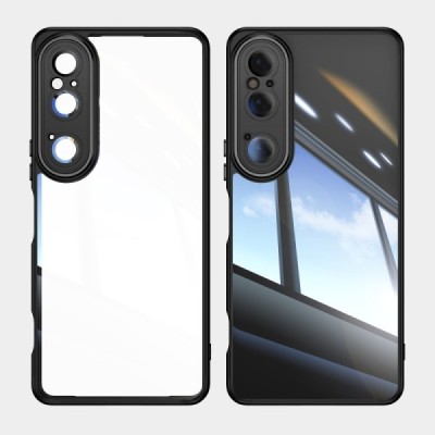 Sony Xperia 1 VI "Mofan" Clear Hard Silicone TPU Case Cover - Black | Priedai.lt