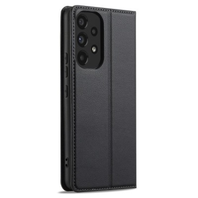 Samsung Galaxy A53 LC IMEEKE Flip Book Case Cover - Black | Priedai.lt