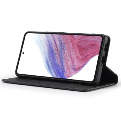 Samsung Galaxy A53 LC IMEEKE Flip Book Case Cover - Black | Priedai.lt
