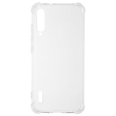 Xiaomi Mi A3 reinforced protection hard silicone TPU transparent case - back | Priedai.lt