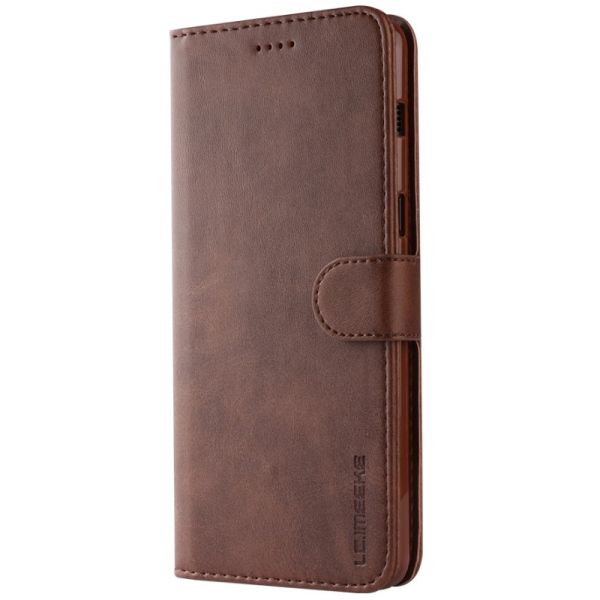 "LC.IMEEKE" Flip Book Case - Brown (Galaxy A8 2018)