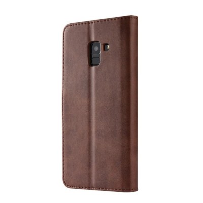 Samsung Galaxy A8 (2018) LC IMEEKE Flip Book Case Cover - Brown | Priedai.lt