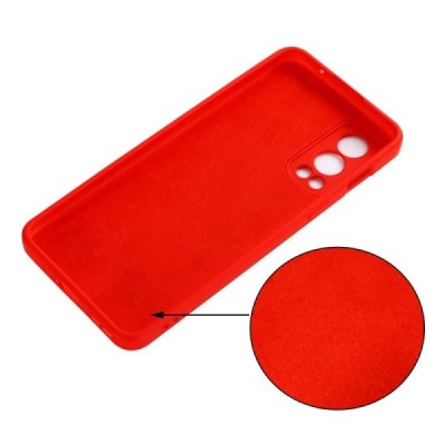 OnePlus Nord 2 "Shell" hard liquid silicone (TPU) case red - cover | Priedai.lt