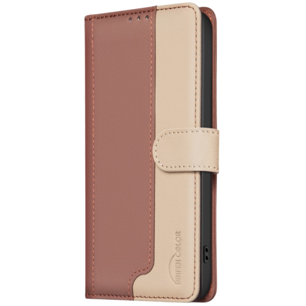 "Binfen Color" BF flip book case - Brown (iPhone 15 Pro Max)