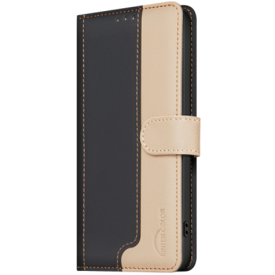 Apple iPhone 15 Pro "Binfen Color" BF black leather flip case cover - book | Priedai.lt