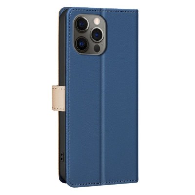 Apple iPhone 15 Pro "Binfen Color" BF Blue leather flip case cover - book | Priedai.lt