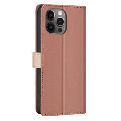 Apple iPhone 15 Pro "Binfen Color" BF Brown leather flip case cover - book | Priedai.lt