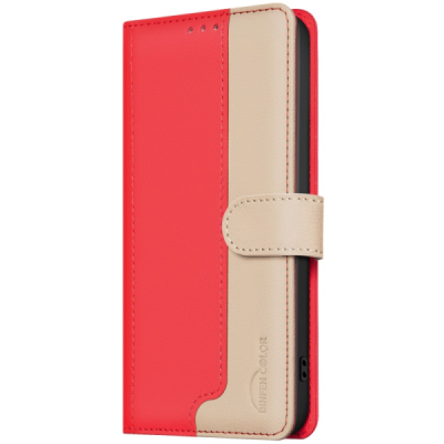 Apple iPhone 15 "Binfen Color" BF red leather flip case cover - book | Priedai.lt