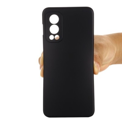 OnePlus Nord 2 "Shell" hard liquid silicone (TPU) case black - cover | Priedai.lt