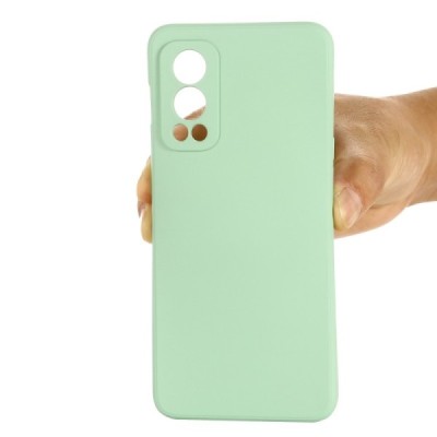 OnePlus Nord 2 "Shell" hard liquid silicone (TPU) case green - cover | Priedai.lt