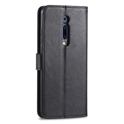 Xiaomi Mi 9T (Mi 9T Pro) "AZNS" Retro black leather flip case - book | Priedai.lt