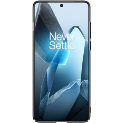OnePlus 13 "Imak" reinforced protection hard silicone matte TPU black case - back | Priedai.lt
