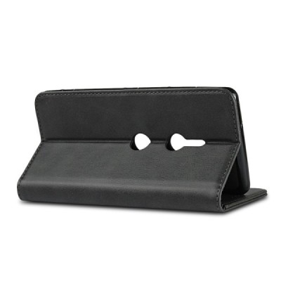 Sony Xperia XZ3 "Kasi" black leather flip case - book | Priedai.lt