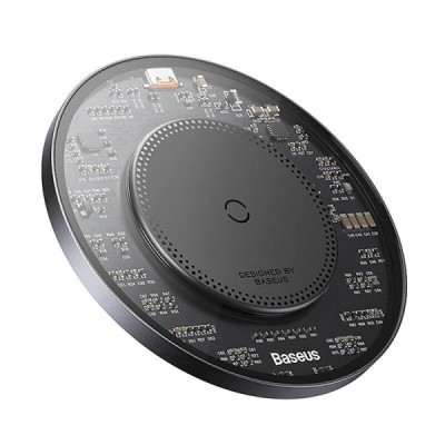 "Baseus" Simple 2 Wireless Charger - Black (15W) | Priedai.lt