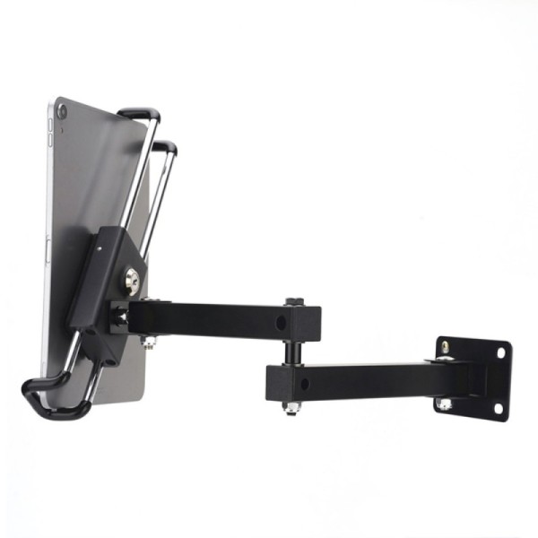 „Saige“ universal wall tablet holder with lock - black