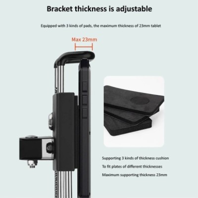 „Saige“ universal wall tablet holder with lock - black | Priedai.LT