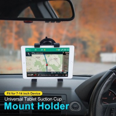 "Dacida" Car tablet holder for the glass - black (7-14") | Priedai.lt