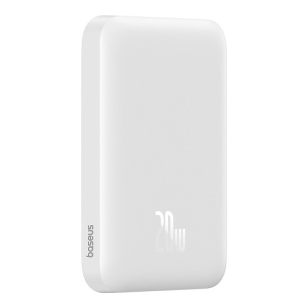 „Baseus“ Magnetic Mini Air MagSafe Power Bank - White (6000 mAh, 20W)