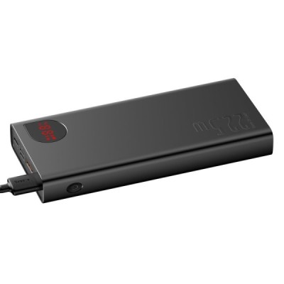 Baseus Adaman Metal Fast Charge External Battery - Black (20000 mAh, 22.5W) | Priedai.LT