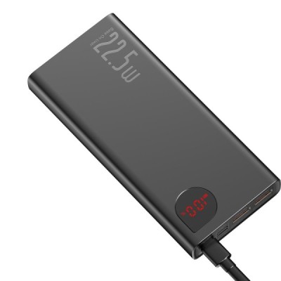 Baseus Adaman Metal Fast Charge External Battery - Black (20000 mAh, 22.5W) | Priedai.LT