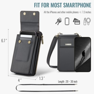 CaseMe ME50 Universal Case (Wallet) - Handbag - Black (XXL) | Priedai.lt