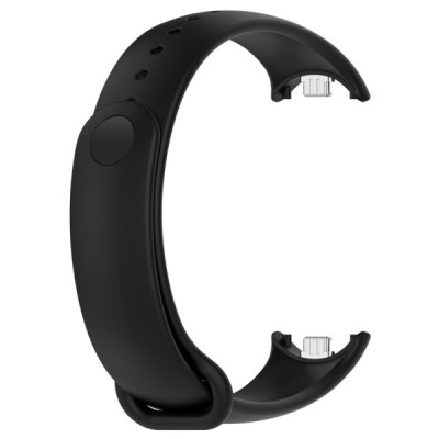 "Kumikoo" smartwatch hard silicone (TPU) bracelet (strap) - black (Xiaomi Smart Band 9 NFC / 9 / 8 NFC / 8) | Priedai.lt