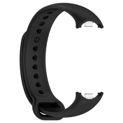 "Kumikoo" smartwatch hard silicone (TPU) bracelet (strap) - black (Xiaomi Smart Band 9 NFC / 9 / 8 NFC / 8) | Priedai.lt