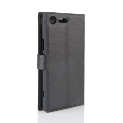 Sony Xperia XZ Premium Binfen Litchi Flip Book Case - Black | Priedai.lt