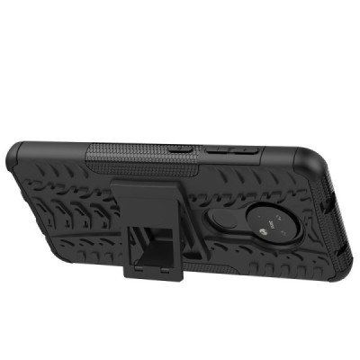 Enhanced protections "Kickstand" Xiaomi 14 Ultra black hard silicone (TPU) and plastic case | Priedai.lt
