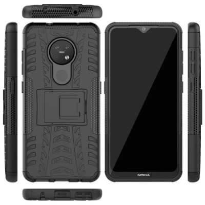 Enhanced protections "Kickstand" Xiaomi 14 Ultra black hard silicone (TPU) and plastic case | Priedai.lt