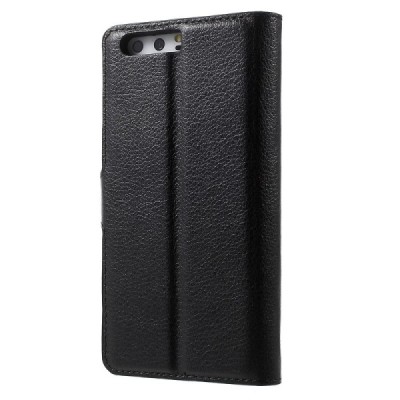 Huawei P10 Binfen Litchi Flip Book Case - Black | Priedai.lt