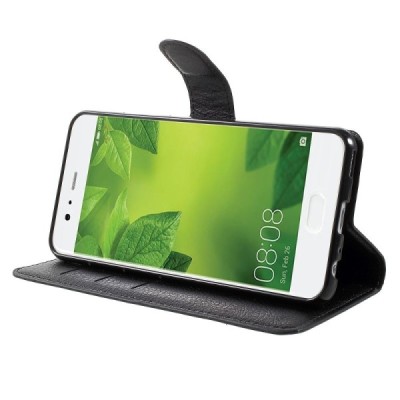 Huawei P10 Binfen Litchi Flip Book Case - Black | Priedai.lt
