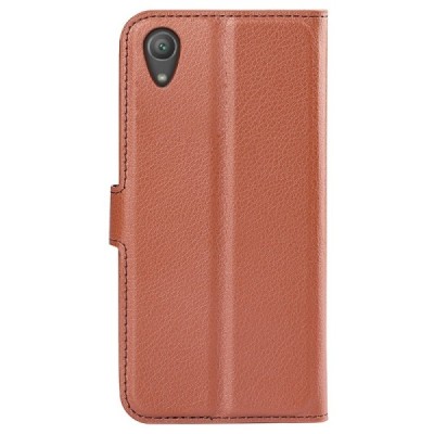 Sony Xperia XA1 Binfen Litchi Flip Book Case - Brown | Priedai.lt