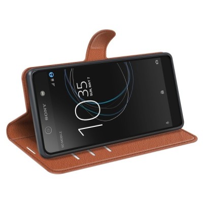 Sony Xperia XA1 Binfen Litchi Flip Book Case - Brown | Priedai.lt