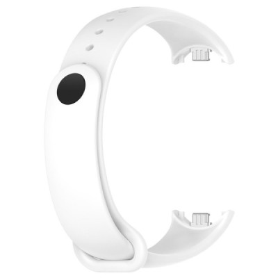 "Kumikoo" smartwatch hard silicone (TPU) bracelet (strap) - white (Xiaomi Smart Band 9 NFC / 9 / 8 NFC / 8) | Priedai.lt