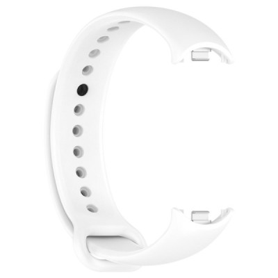 "Kumikoo" smartwatch hard silicone (TPU) bracelet (strap) - white (Xiaomi Smart Band 9 NFC / 9 / 8 NFC / 8) | Priedai.lt