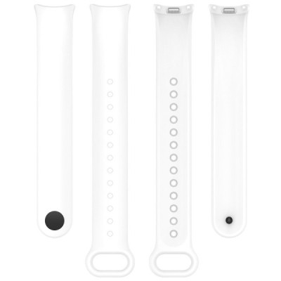 "Kumikoo" smartwatch hard silicone (TPU) bracelet (strap) - white (Xiaomi Smart Band 9 NFC / 9 / 8 NFC / 8) | Priedai.lt