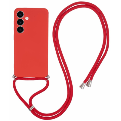 Samsung Galaxy S24 "Mofan" Strap hard silicone (TPU) case - Red | Priedai.lt