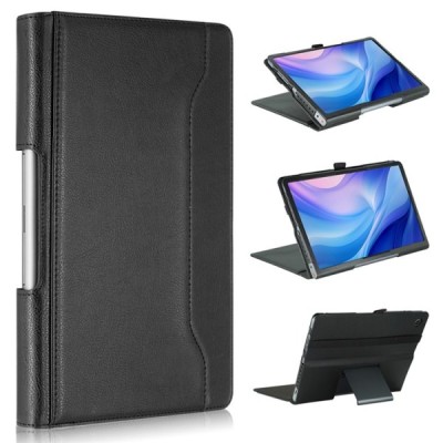 Luxury Boyu Leather Flip Black Case for Lenovo Tab Plus 11.5" (TB351FU) | Priedai.lt