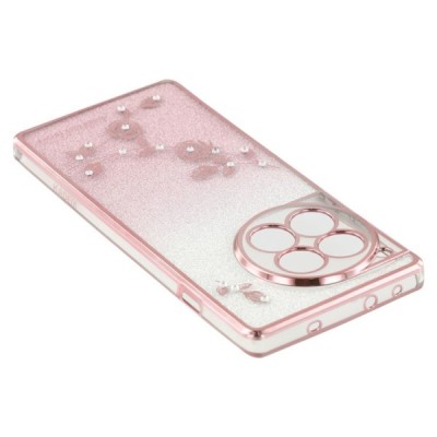 "Kadem" Ring Kickstand hard silicone (TPU) case cover OnePlus 12R 5G (Ace 3) - Pink | Priedai.lt