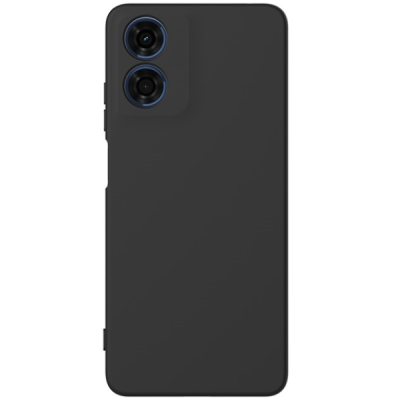Motorola Moto E14 4G, G04 4G, G04s 4G, G24 4G "Shell" hard liquid silicone (TPU) case black - cover | Priedai.lt