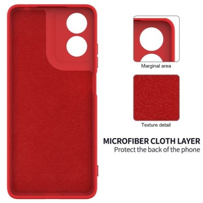 Motorola Moto E14 4G, G04 4G, G04s 4G, G24 4G "Shell" hard liquid silicone (TPU) case red - cover | Priedai.lt